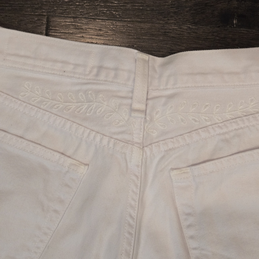 rag & bone White Embroidered Justine Jean Shorts - Distressed Denim - SZ 29 - Picture 4 of 12